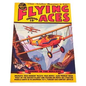 Flying Aces Magazine February 1937 Arch Whitehouse Joe Archibald Schomburg Cover
